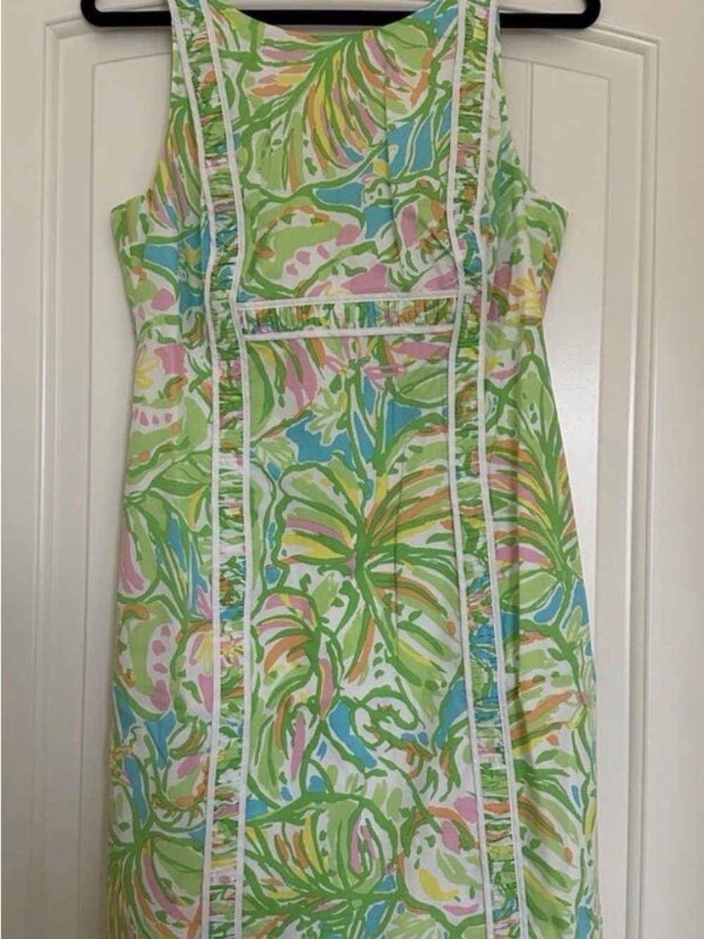 Lilly Pulitzer Fryer Cotton Shift Dress Sz 00 Multi Elephant Ears